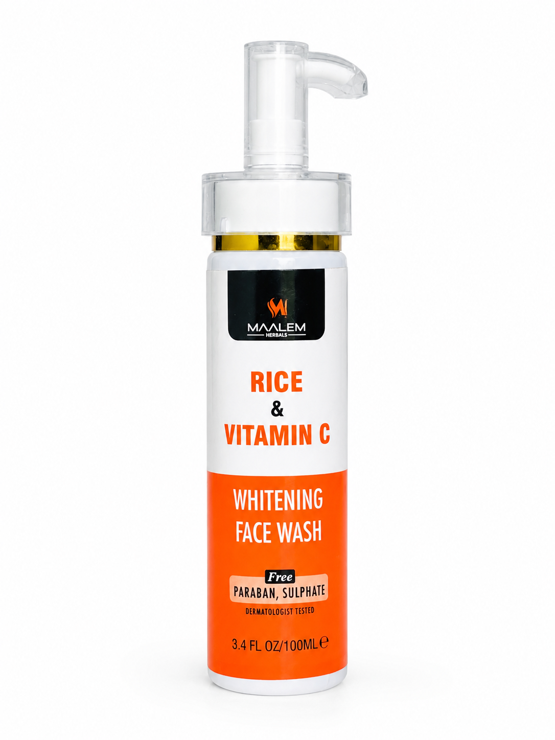 Rice & Vitamin C Whitening Face Wash - Paraben & Sulphate Free (100ml)